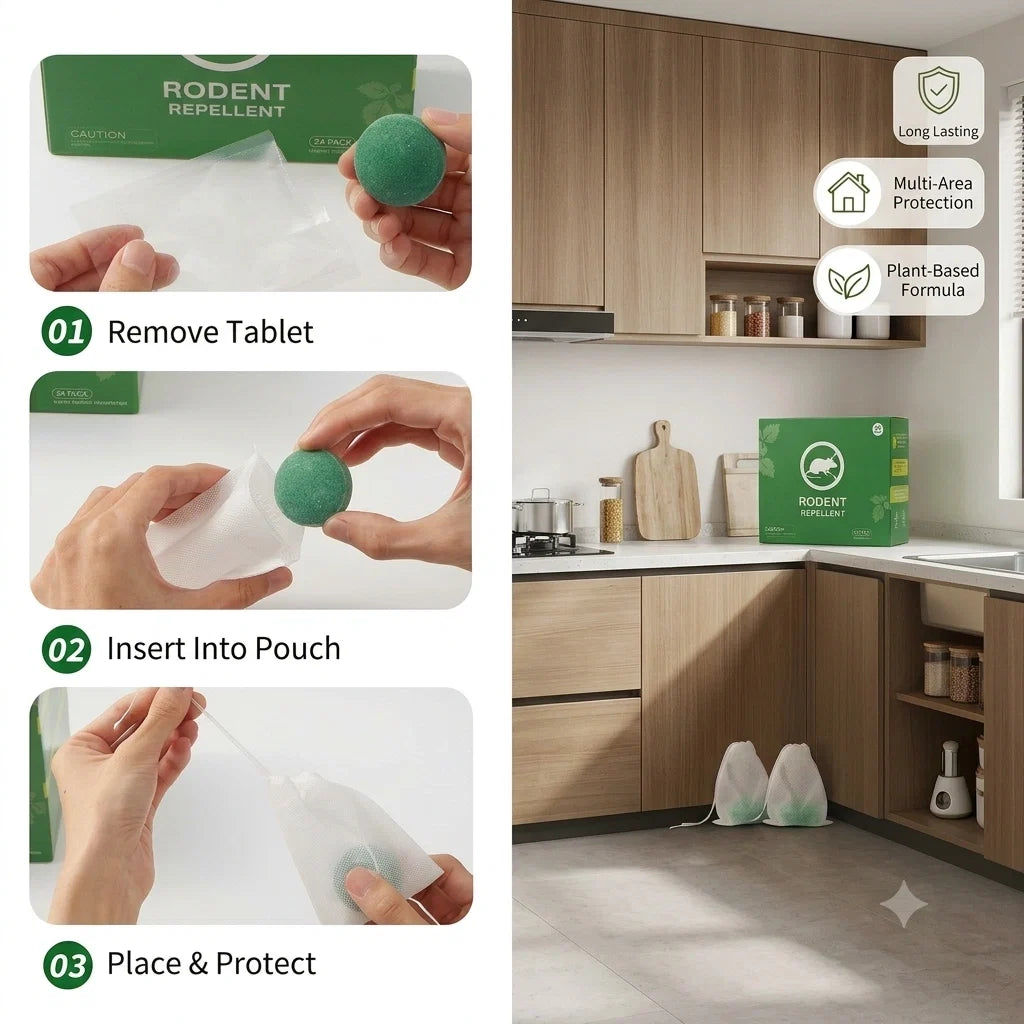 Rodent & Pest Repellent Tablets | Upto 30 Days Protection