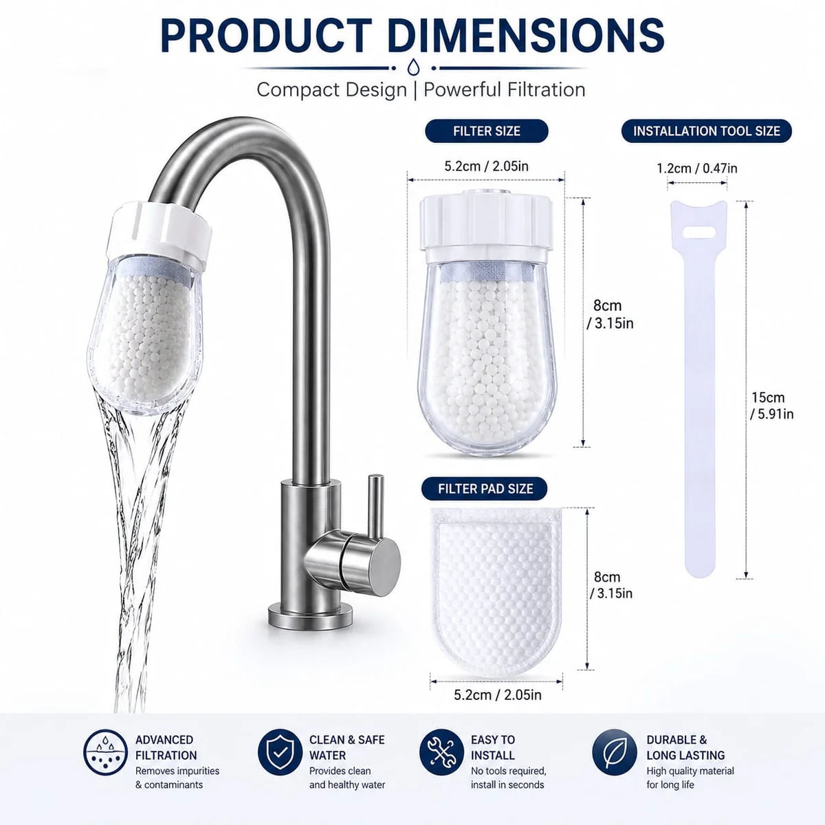 FAUCET WATER FILTER (Pack of 10)