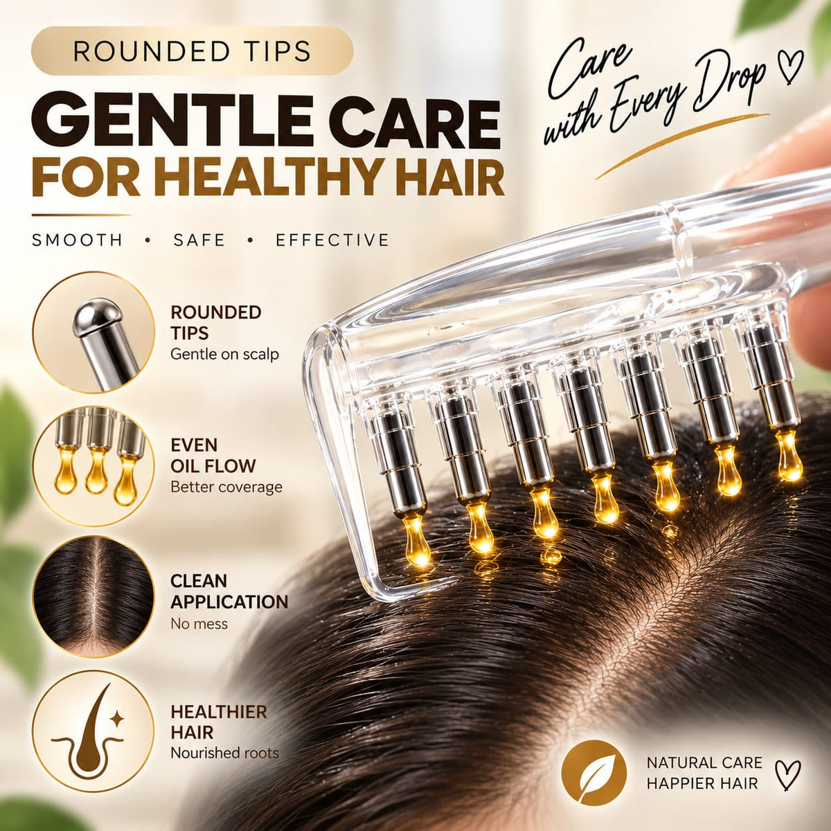Hair Oil Applicator Comb